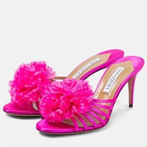 Aquazzura Love Carnation Mule Size 37 size 38 size 38.5  NWB Exotic Orchid